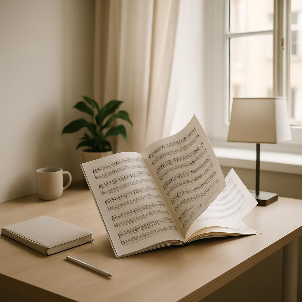 music-sheet office desk